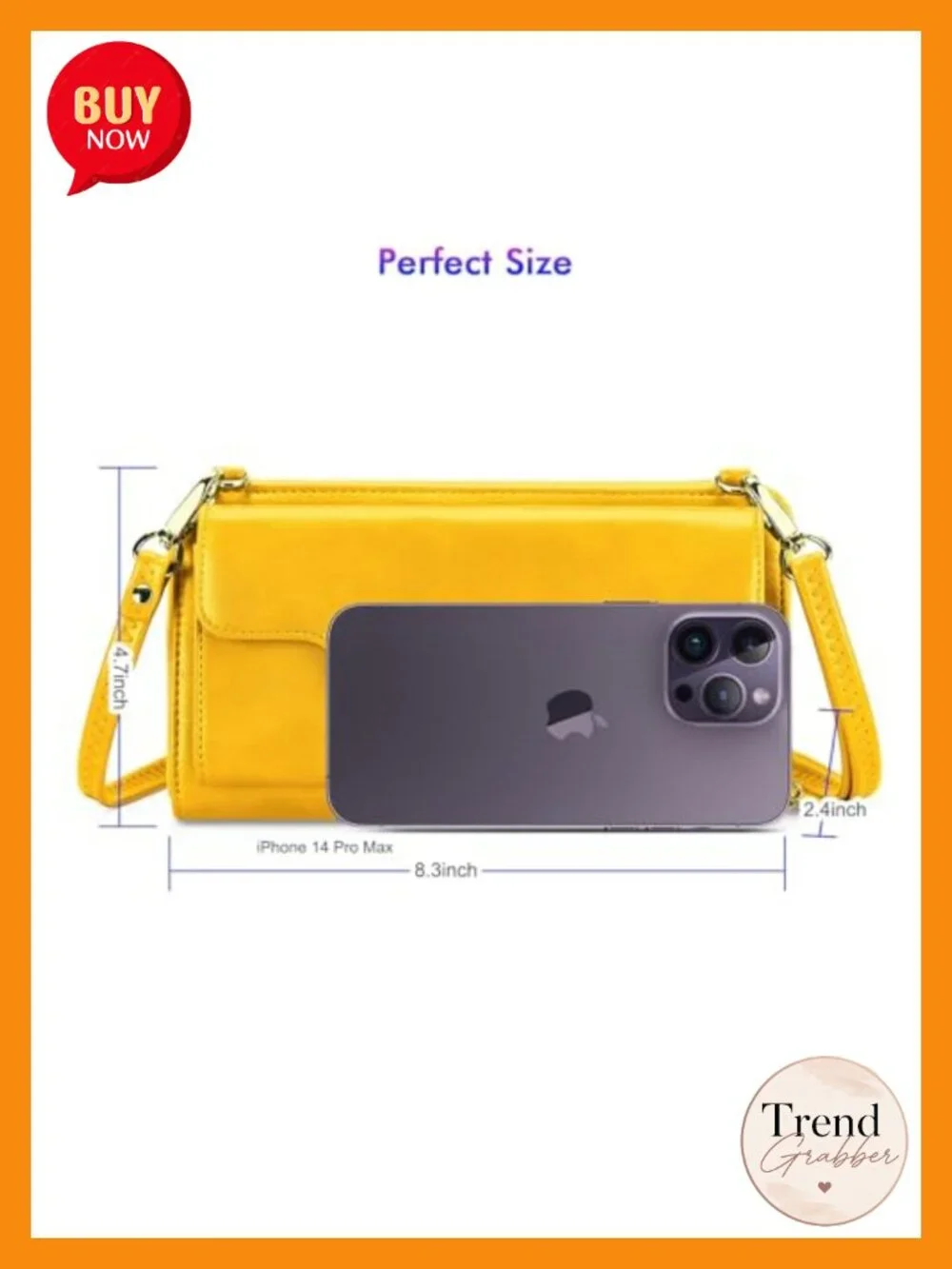 RFID Blocking Wristlet Wallet Crossbody Clutch with Phone Pocket Faux Leather